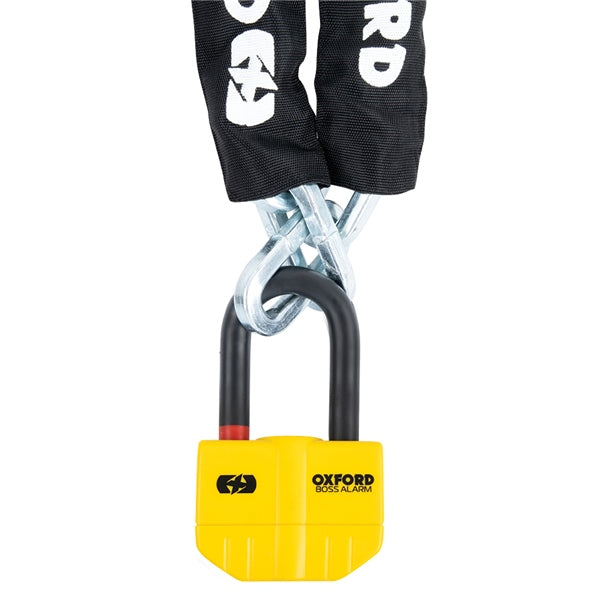 DISC LOCK BOSS ALARM W/12MMX1.5 M CHAIN