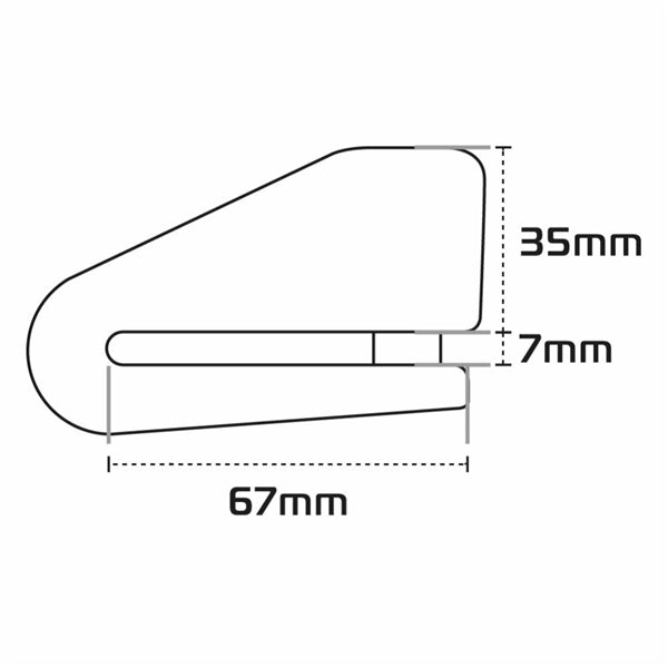 DISC LOCK ALPHA XA14 ALARM 14MM SST/BK