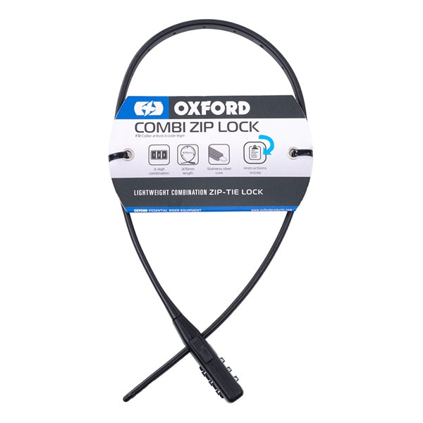 SECURITY TIE COMBI ZIP LOCK BK OXFORD