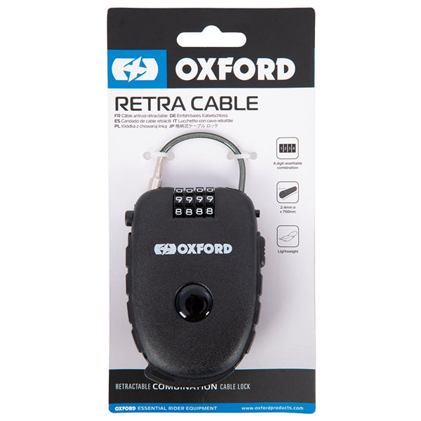 RETRACT COMBI CABLE LOCK 75CM BK