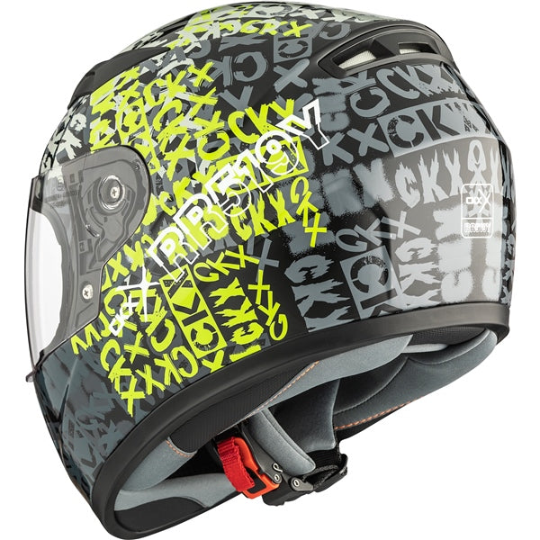 HELM RR519Y SCRAWL GY/LIME GLOSS S CKX