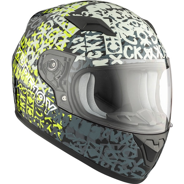 HELM RR519Y SCRAWL GY/LIME GLOSS XL CKX