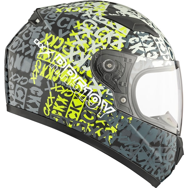 HELM RR519Y SCRAWL GY/LIME GLOSS M CKX