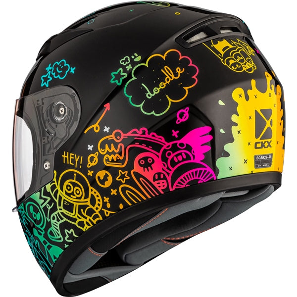 HELM RR519Y SL DOODLE BK GLOSS S CKX