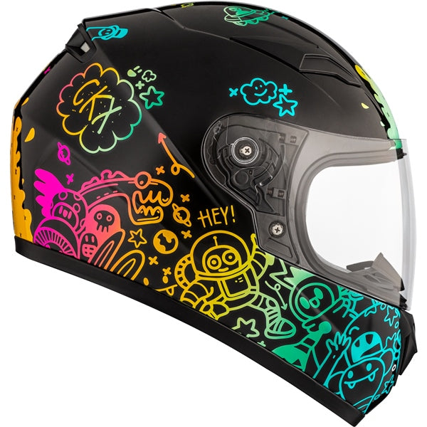 HELM RR519Y SL DOODLE BK GLOSS S CKX