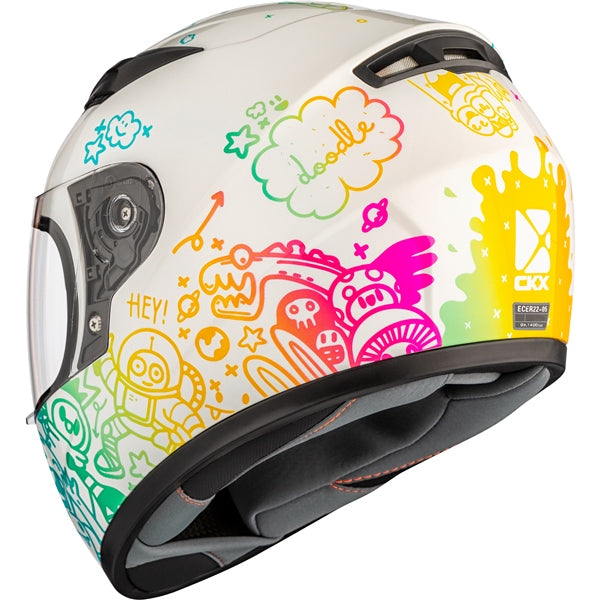 HELM RR519Y SL DOODLE WH GLOSS S CKX