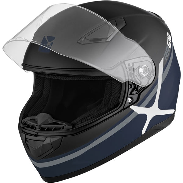 HELM RR619 SL QUANTUM BL MAT S CKX