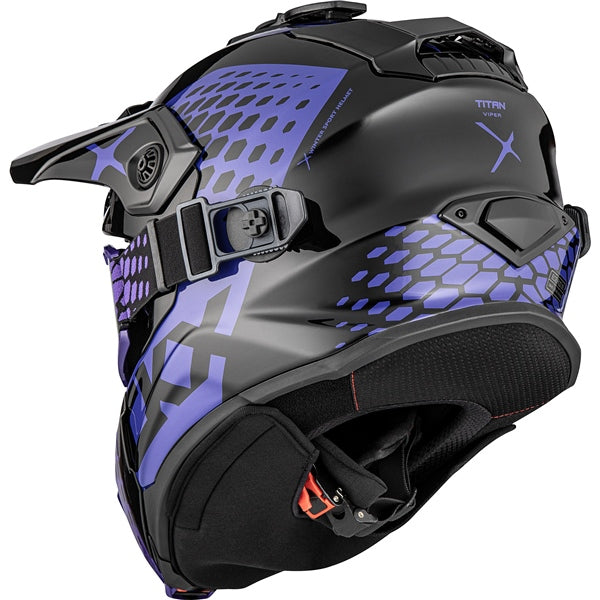 HELM TITAN DL VIPER BK/PR GLOSS XL