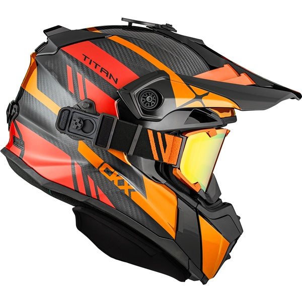 HELM TITAN DL TRAK CARB RD/OG GLOSS XS