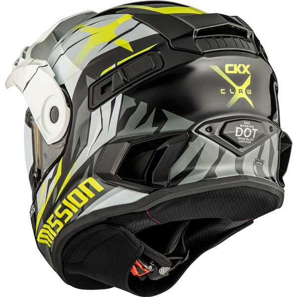 HELM MISSION DL CLAW WH/GY/LIME GLOSS L