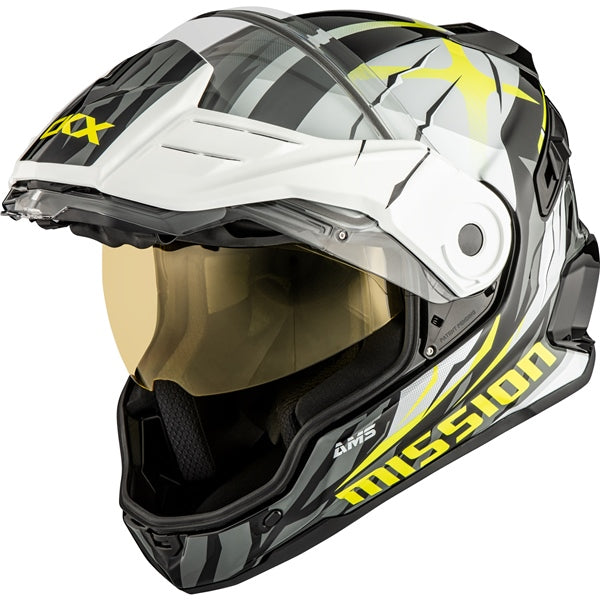 HELM MISSION DL CLAW WH/GY/LIME GLOSS S