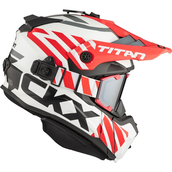 HELM TITAN DL MARKS WH/RD MAT M