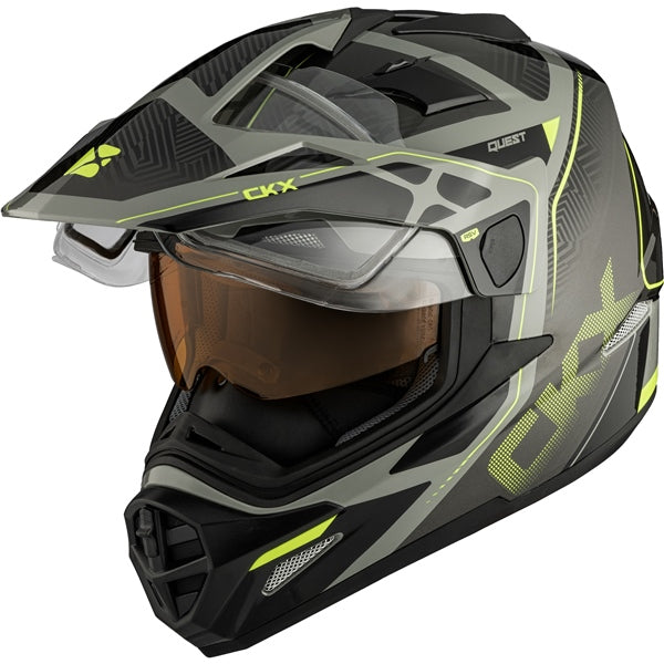 HELM QUEST EDL GLOOM GY/LIME GLOSS S