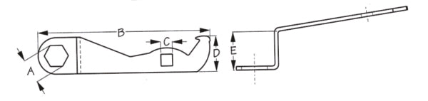GALVANIZED PROP WRENCH
