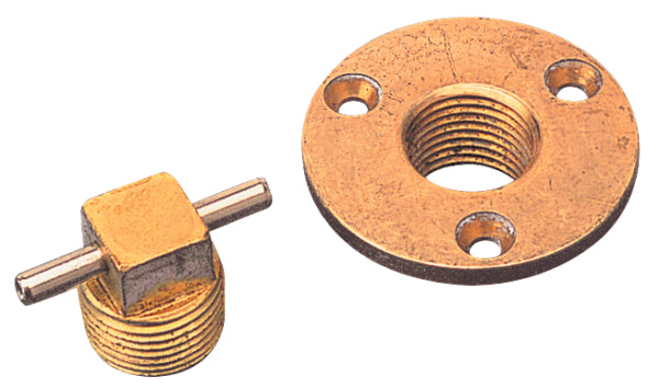 BRONZE GARBOARD PLUG W/STAINLESS T-HANDL
