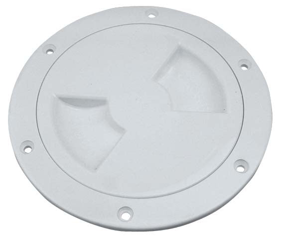 SCREW OUT DECK PLATE 5" WHITE