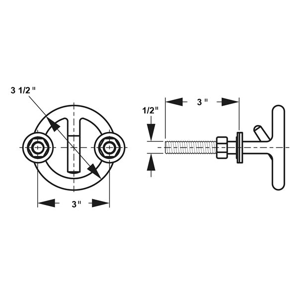 S.S. TOW RING 1/2" X 3 1/2"