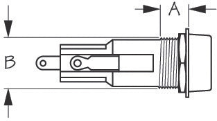 FUSE HOLDER W/PUSH IN CAP