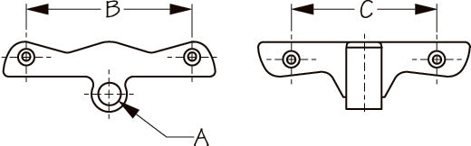 OARLOCK SOCKET PAIR