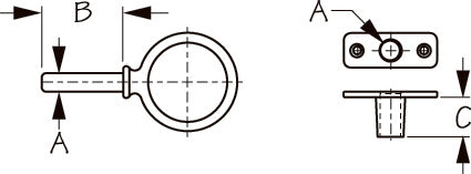 ROUND HORN 2" GALV. PAIR
