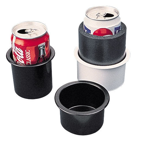 FLUSH MOUNT DRINK HOLDER 3" BLACK (2")