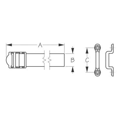 H.D. BATTERY BOX STRAP 48"