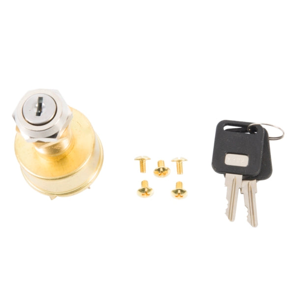 3-POSITION KEY SWITCH-BRASS MAGN.