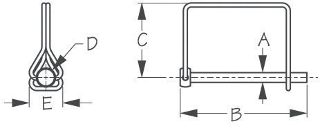 GALV. COUPLER LOCKING PIN - 1/4"