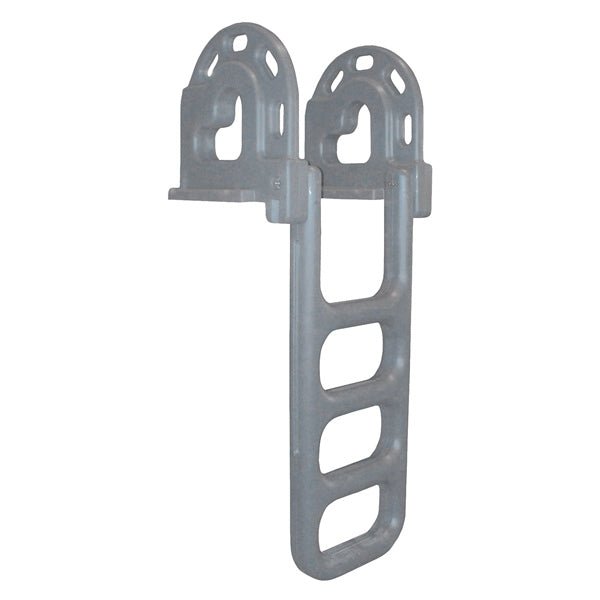 DOCK LADDER 4 STEPS FLIP-UP LLDPE GREY