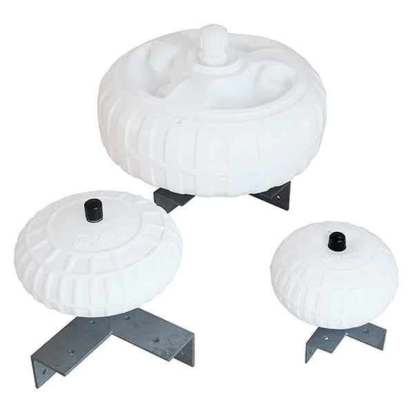 VINYL DOCK WHEEL 9" WHT
