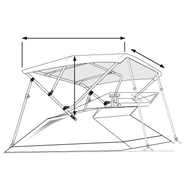 TOP ONLY ULTIMA BIMINI 6 X54"X60-66