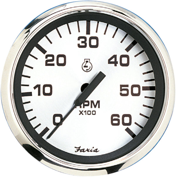 SPUN SILVER TACHOMETER 0-7000 RPM