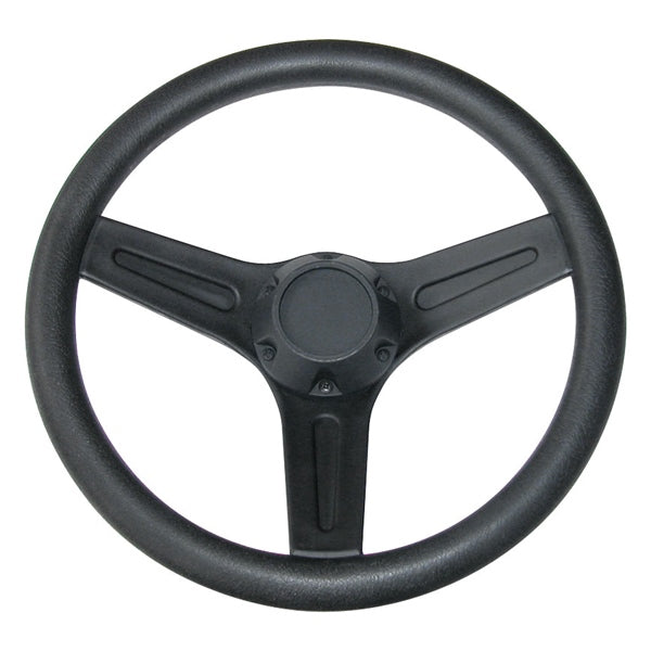 BOAT STEERING WHEEL BLACK PLASTIC