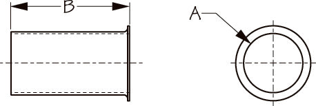 DRAIN TUBE BRASS 1"X2-3/8"