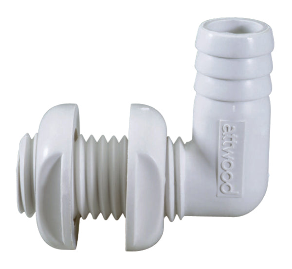 THRU-HULL CONNECTOR 90DEG WH 3/4"
