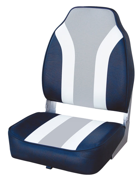 BOAT SEAT NAVY/WHT/GREY