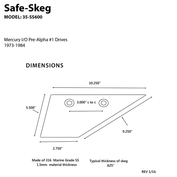SAFE-SKEG MERCRUISER PRE ALPHA1