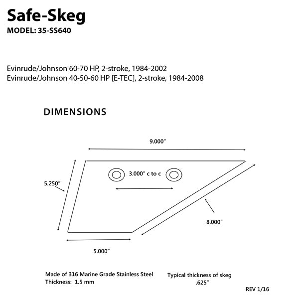 SAFE-SKEG EVIN/JOHN 60, 70