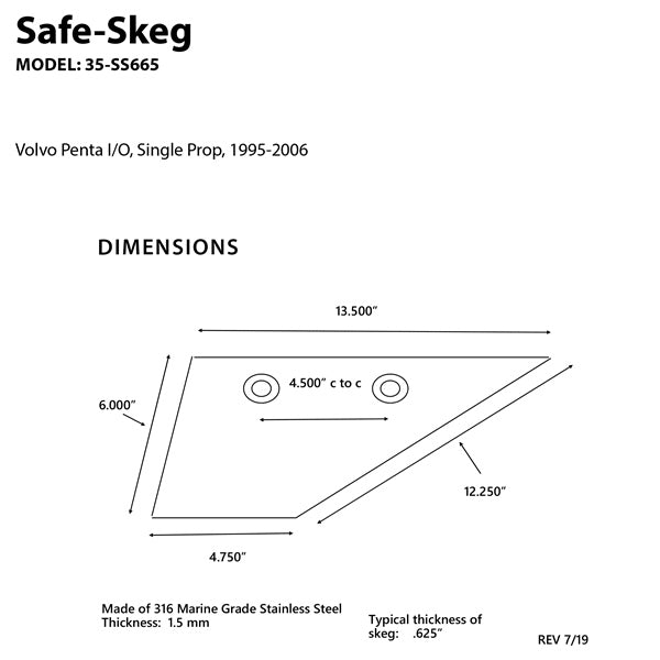 SAFE-SKEG VOLVO SX (95-06)