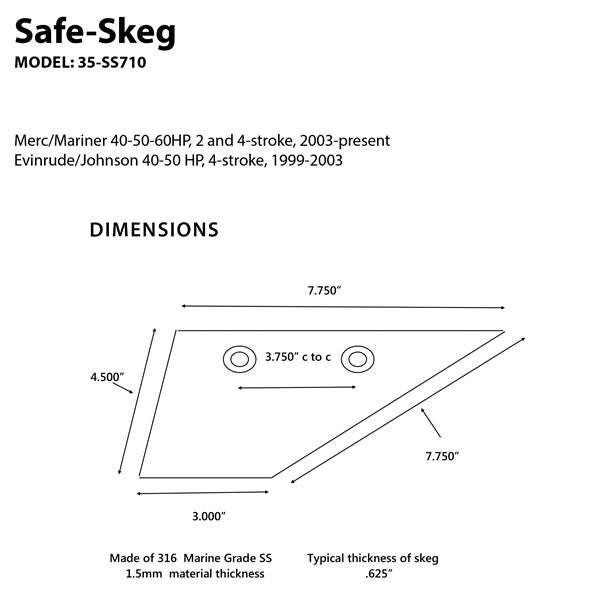 SAFE-SKEG EVIN/JOHN 40, 50 (BY SUZUKI)