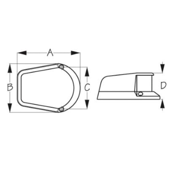 SIDE LIGHT, DIE CAST ZINC