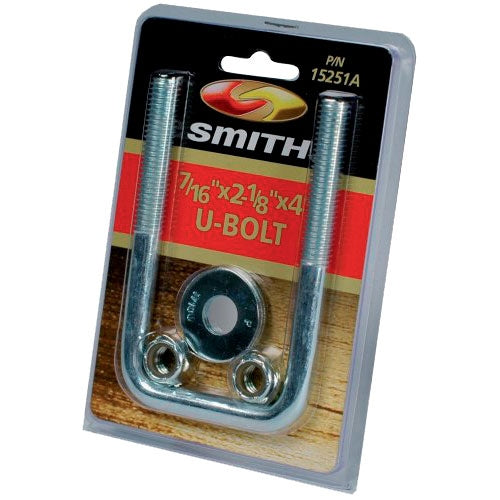 PKG U-BOLT 2-1/8" X 4" W/WASHER & NUT