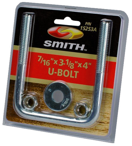PKG. U-BOLT, 3-1/8" X 4" W/WASHER & NUT