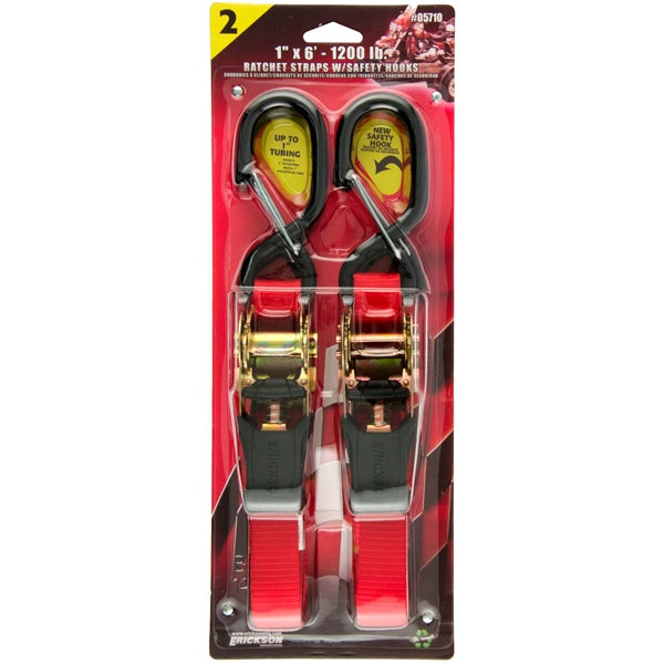 1"X6  1200 LB HD MOTO STRAP W/SAFETY HKS