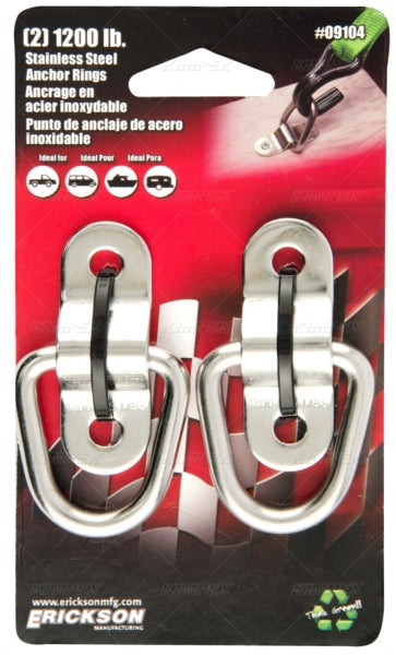 1200 LB STAINLESS STEEL FLIP ANCHOR 2PK