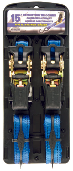 1"X15  1200LB 2PK TIE DOWNS BLUE