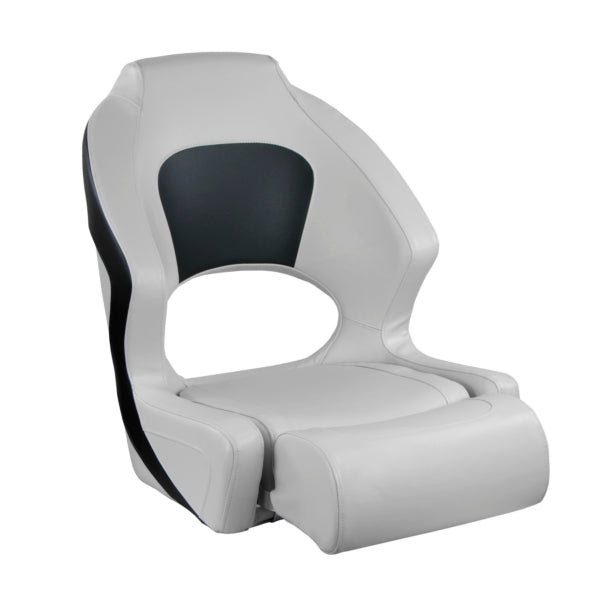 DLX SPORT BUCKET CHAIR, WHITE W/ CHARCOA