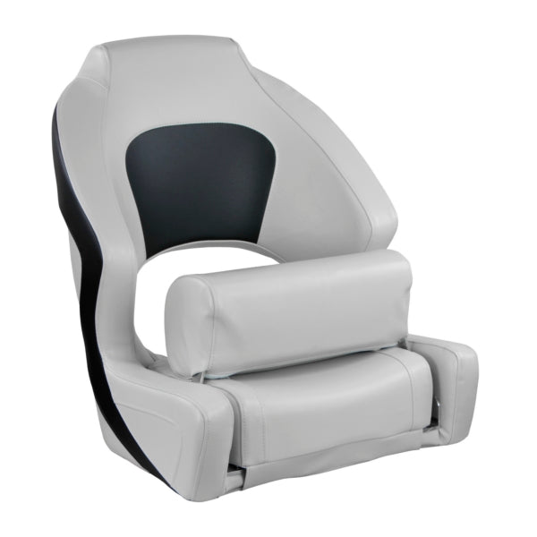 DLX SPORT BUCKET CHAIR, WHITE W/ CHARCOA