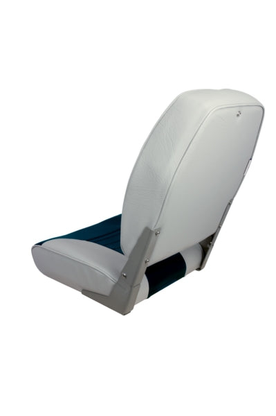 ECONOMY FOLDING HIGH BACK CHAIR, GRAY/BL
