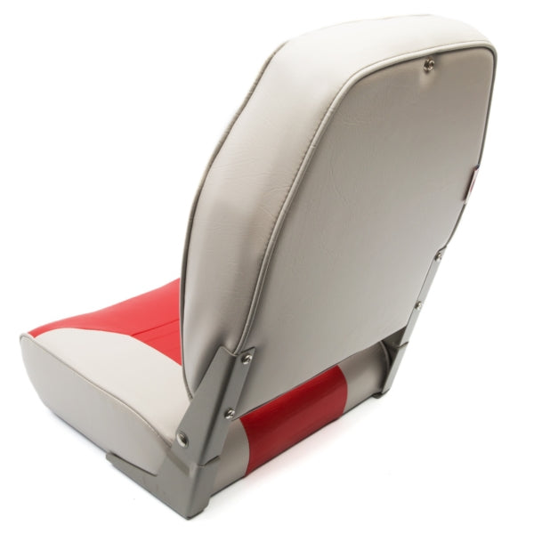 ECONOMY FOLDING HIGH BACK CHAIR, GRAY/RE